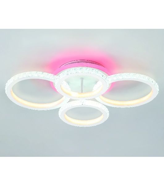 Потолочный светодиодный светильник FA9524/2+2 WH белый 92W 6400K/3000K+RGB 560*370*110 (ПДУ РАДИО 2.4G)