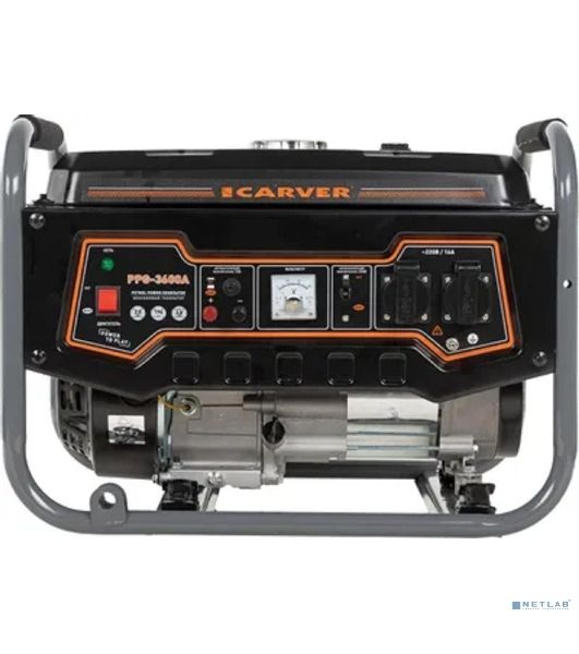 Электрогенератор бензиновый Carver PPG-3600A, 2.8 кВт, 67 дБ, 40 кг