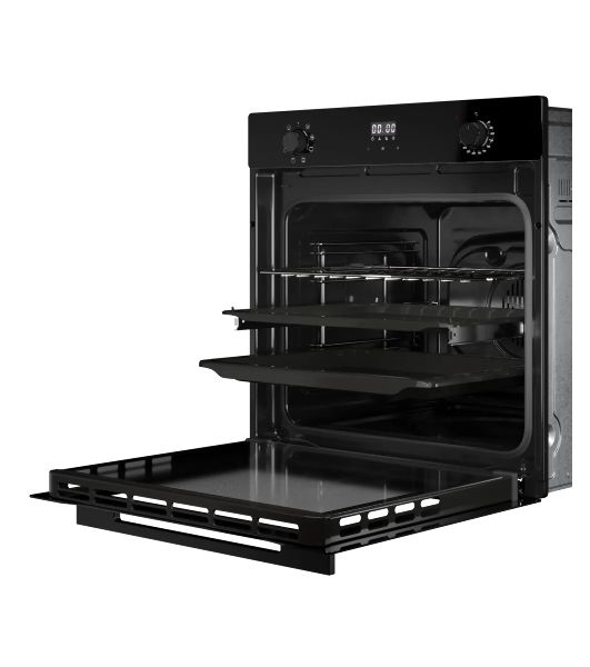 Духовой шкаф Kuppersberg, High-Tech, 72 л, поворотное/сенсорное управление, дисплей, таймер, 7 режимов, макс. температура 300 градусов, телескопические направляющие (на 1 уровень), доводчик двери, цвет черный, цвет фурнитуры черный
