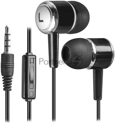 Наушники Defender Pulse 427 черный вставки