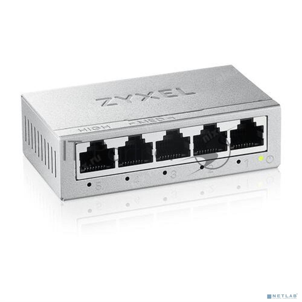 Коммутатор Zyxel GS-105B v5, 5 портов 1000 Мбит/с
