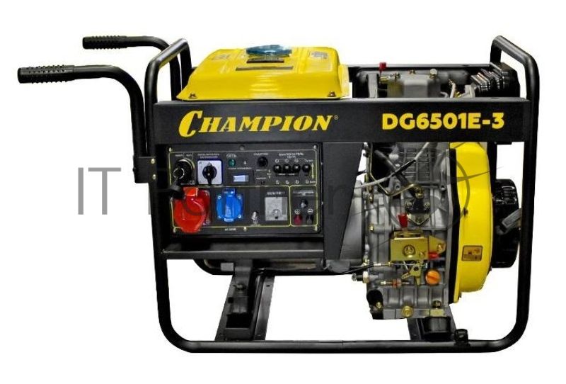 Электрогенератор дизельный Champion DG6501E-3, 6.6 кВт, 82 дБ, 103 кг