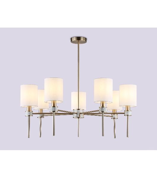 Люстра Ambrella light LH72373/7 DBS/WH темная латунь/белый E14/7 max 40W D840*720