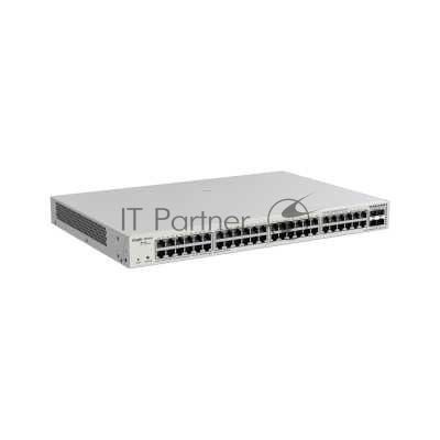 Коммутатор Ruijie Reyee RG-NBS3100-48GT4SFP-P-V2, 48×1 Гбит/с PoE + 4×1 Гбит/с SFP Uplink, управляемый