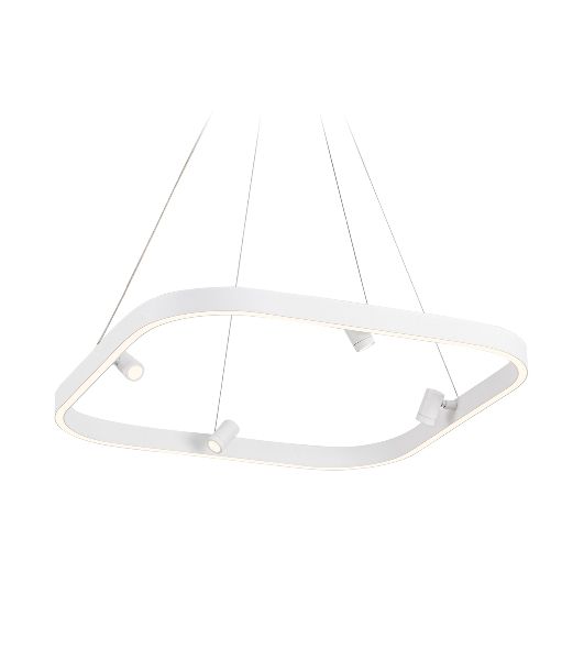 Подвесной светодиодный светильник Ambrella light FL5802/1+4 WH белый 50W 3000K/4200K/6400K 600*600*1200 (без ПДУ)