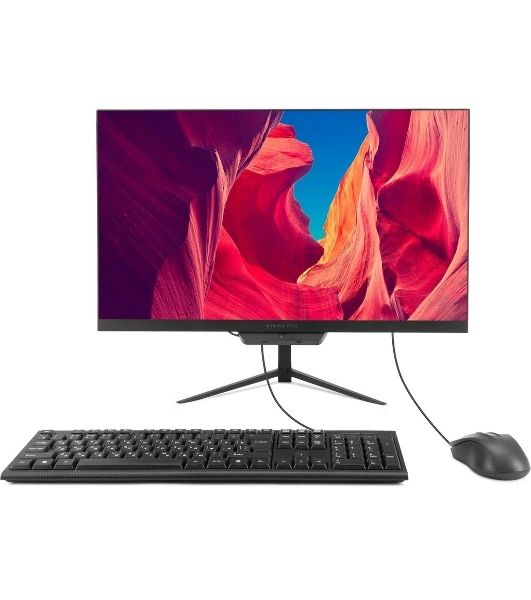 Моноблок Digma Pro Base 23.8" Full HD i3 12100 (3.3) 16Gb SSD512Gb UHDG 730 Windows 11 Pro GbitEth WiFi BT 90W клавиатура мышь Cam черный 1920x1080