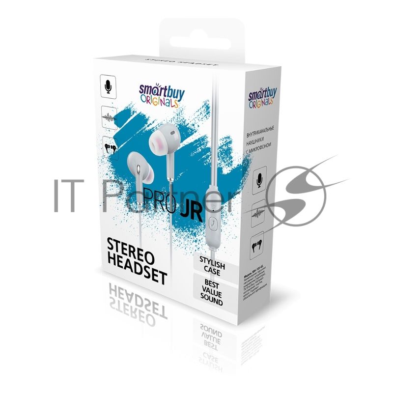 Внутриканальная гарнитура Smartbuy Pro JR, серая (SBH-105-GE)