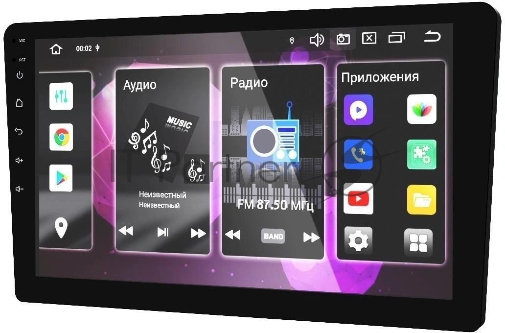 Автомагнитола Prology MPA-380, 2 DIN, 9", Android 13, Bluetooth, USB Type-A, GPS, 4G, CarPlay