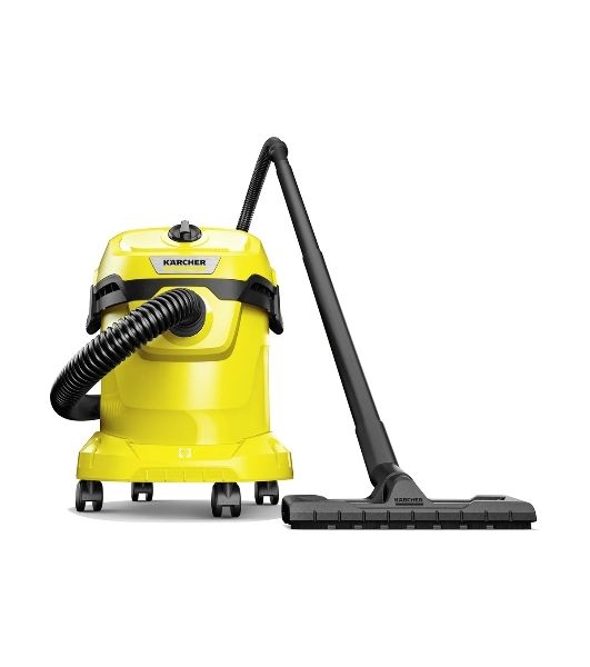 Строительный пылесос Karcher WD 2 Plus V-12/4/18 желтый, 1000 Вт, уборка сухая/сбор воды, пылесборник мешок/контейнер, 12 л