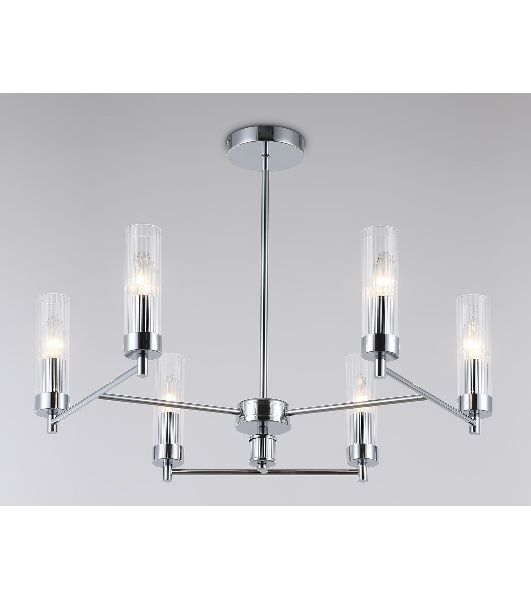 Люстра Ambrella light LH55151/6 CH/CL хром/прозрачный E14/6 max 40W D675*520