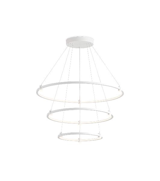 Подвесной светодиодный светильник Ambrella light FL5511/3+9 WH белый 90W 3000K/4200K/6400K D800/600/400*1300 (без ПДУ)