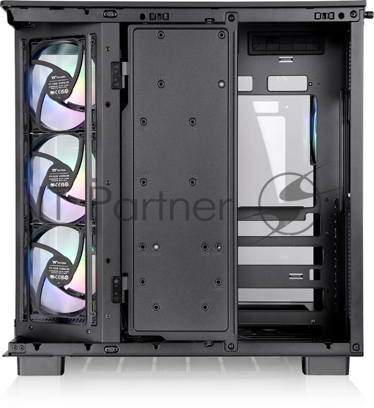 Компьютерный корпус Thermaltake View 380 XL TG ARGB черный без БП E-ATX 2x120мм 2xUSB3.0 audio bott PSU