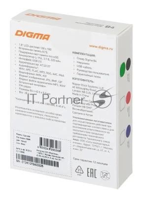 Плеер Hi-Fi Flash Digma B4 8Gb черный/1.8"/FM/microSDHC