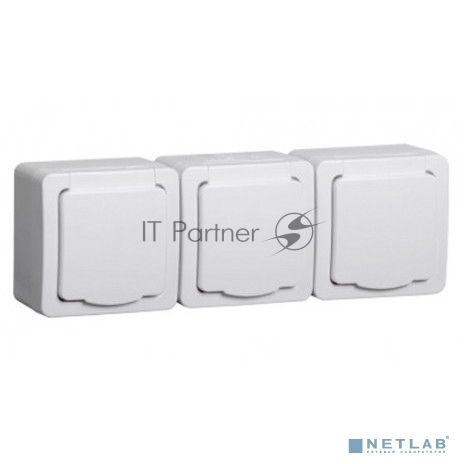 Розетка IEK ERMP32-K01-16-54-EC РСб23-3-ГПБб роз 3м с з/к о/у IP54 (белый) ГЕРМЕС PLUS