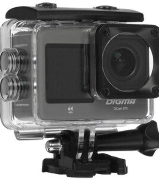 Экшн-камера Digma DiCam 870 серый