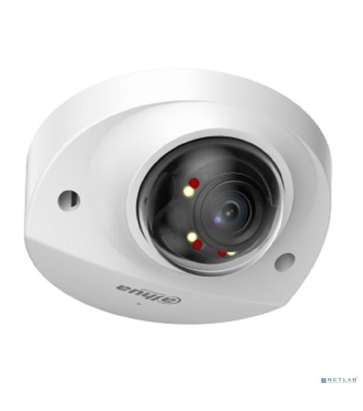 Уличная мини-купольная IP-видеокамера SmartDualLight Dahua DH-IPC-HDBW2249FP-AS-IL-0280B 2Мп, 1/2.8” CMOS, объектив 2.8мм, видеоаналитика, микрофон, ИК 30м, LED 30м, IP67, IK10, металл