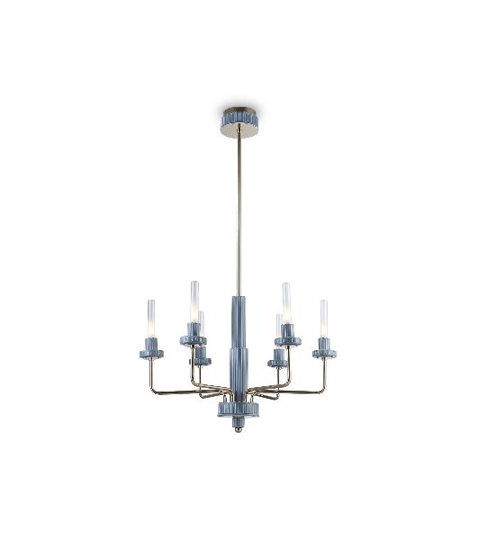 Люстра Ambrella light LH53124/6 GD/WH/GB золото/белый/серо-синий 10W 3000K D660*1120