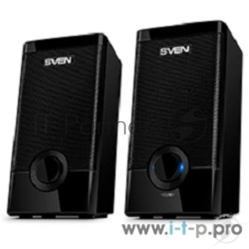 Колонки SVEN 318 черный USB-порт ПК, ноутбука или адаптер 5V DC