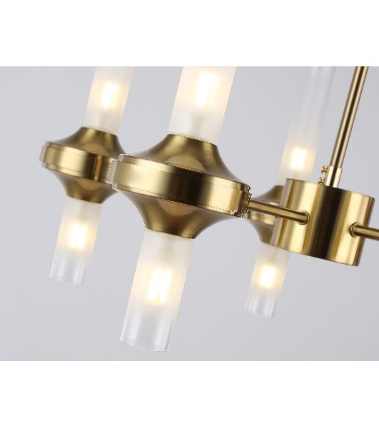 Люстра Ambrella light LH55358/10 BS/CL латунь/прозрачный G9/10 max 30W D550*690