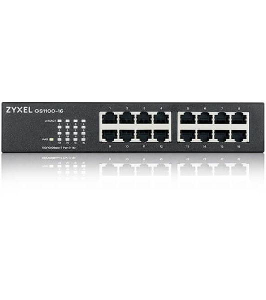 Коммутатор Zyxel GS1100-16-EU0103F 16G неуправляемый