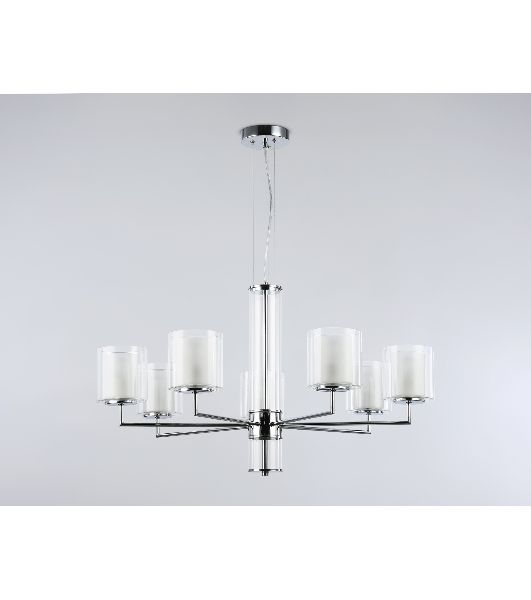 Люстра Ambrella light LH56003/7 СH/FR хром/белый матовый E14*7 max 40W D790*1260