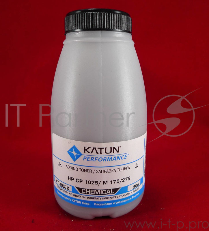 Тонер HP CP 1025/M 175/275 черный, химический (фл.30г.) Katun фас. Россия