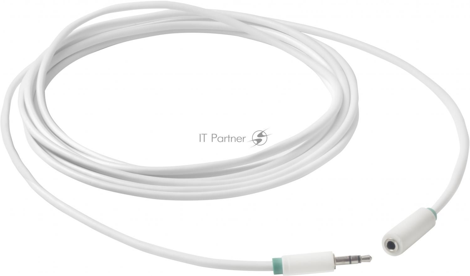 Удлинитель Greenconnect аудио 5.0m jack 3,5mm/jack 3,5mm белый, зеленая окантовка, ультрагибкий, 28AWG, M/F, Premium GCR-STM1662-5.0m, экран, стерео Greenconnect Удлинитель аудио 5.0m jack 3,5mm/jack 3,5mm белый, зеленая окантовка, ультрагибкий, 28AWG, M/