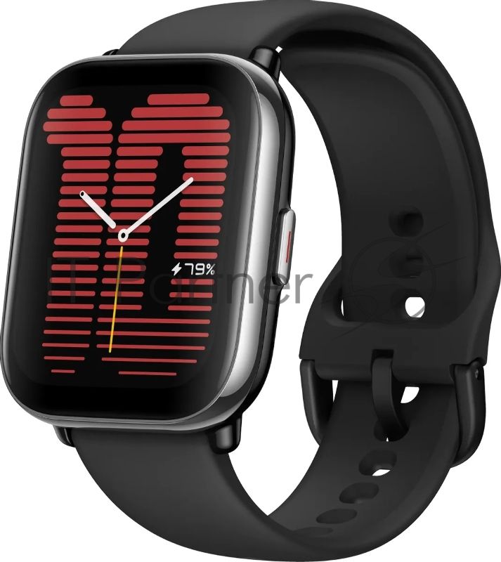 Смарт-часы Amazfit Active A2211 35.9мм 1.75" AMOLED корп.черный рем.черный разм.брасл.:135-190мм (1746349)