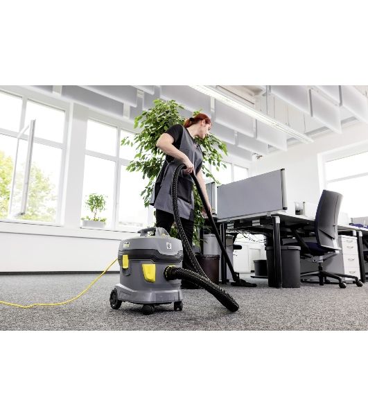Пылесос Karcher T 11/1 Classic *EU желтый/серый, 850 Вт, уборка сухая, пылесборник контейнер/мешок, 11 л