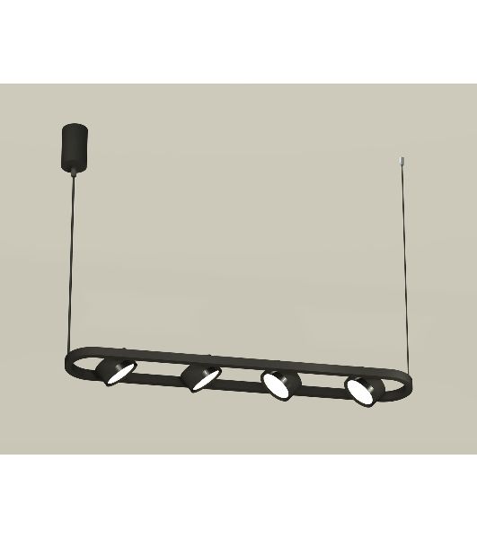 Светильник Ambrella light XB9164100/4 SBK/PBK черный песок/черный полированный GX53 (C9164, N8113)