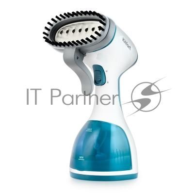 Отпариватель Kitfort КТ-916-1 / Мощность: 900-1100 Вт.Объём резервуара для воды: 220 мл.голубой