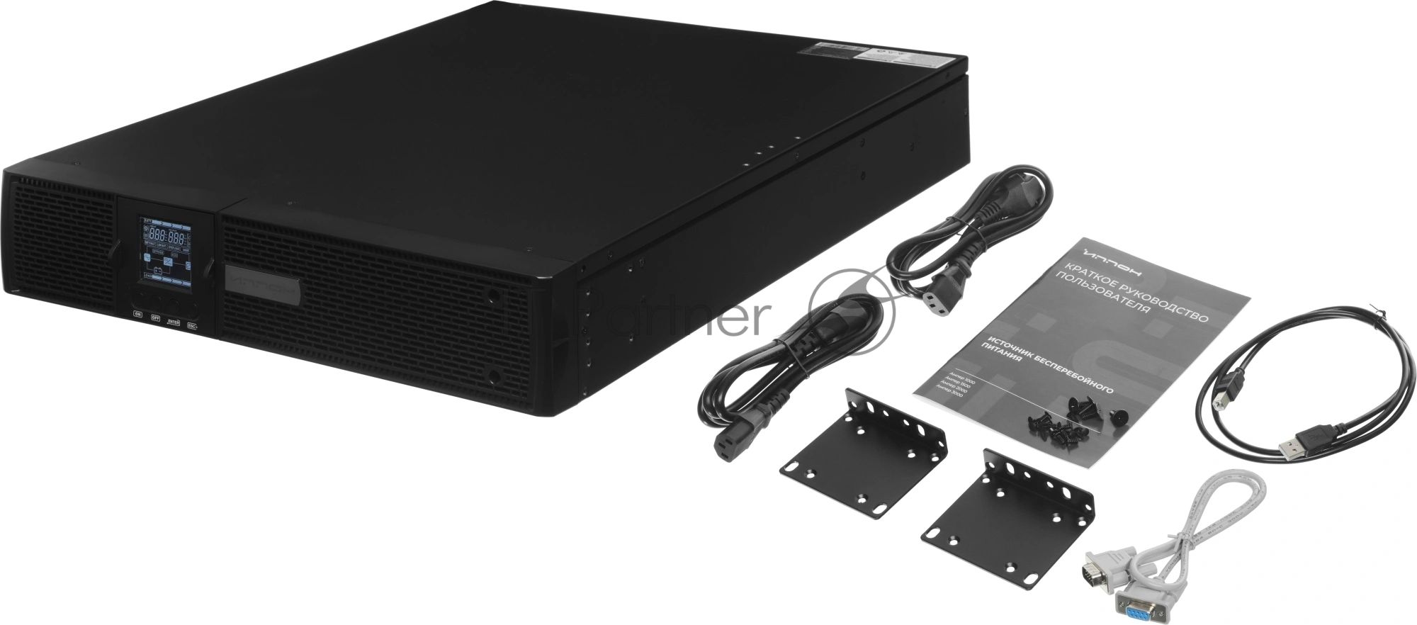 Источник бесперебойного питания Ippon Ампер 3000 / 3000 ВА / 2700 Вт / 8 x IEC 320 C13, 1 x IEC 320 С19