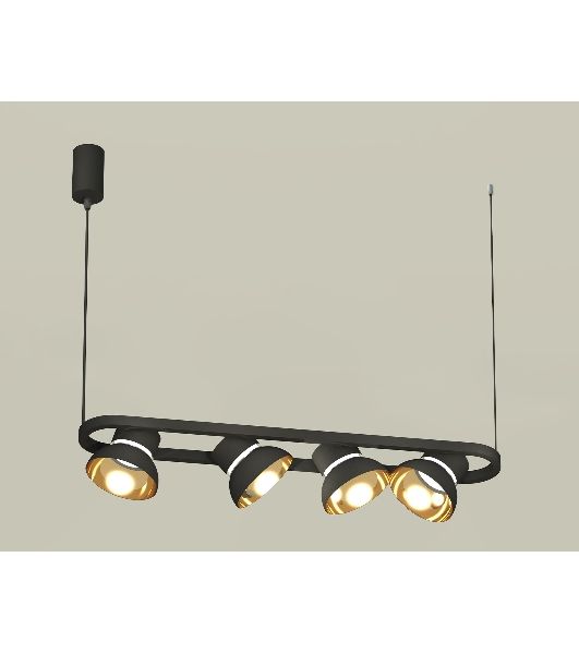 Светильник Ambrella light XB9164081/4 SBK/PYG/CL черный песок/золото желтое полированное/прозрачный GX53 (С9164, N8145)