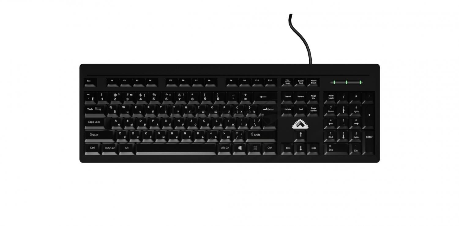 Клавиатура БЕШТАУ КЛ104РУ (SG) проводная, USB Type-A, чёрный