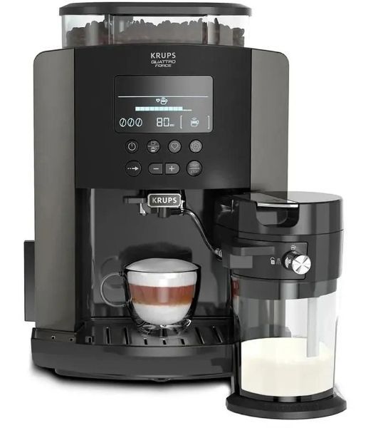 Кофемашина Krups Arabica Latte EA819E10 1450Вт черный/коричневый