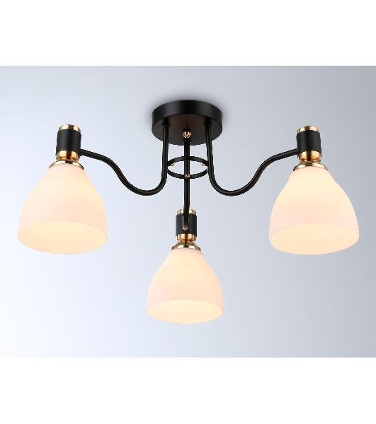 Светильник Ambrella light TR303303/3 BK/GD/FR черный/золото/белый матовый E27*3 max 60W D600*270