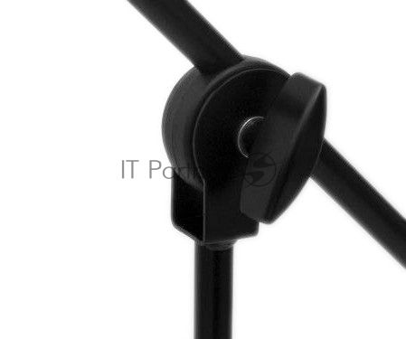 Микрофонная стойка "журавль" K&M 21020-300-55 высота от 900 до 1605 мм, длина стрелы 800 мм, металлические узлы, складная конструкция, материал стойки - сталь, цвет черный