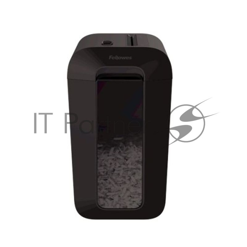 Шредер Fellowes PowerShred LX65 черный (секр.P-4)/перекрестный/10лист./22лтр./скрепки/скобы/пл.карты
