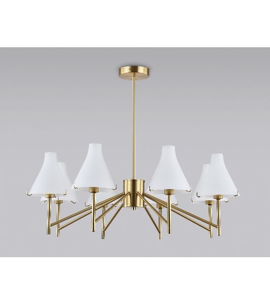 Люстра Ambrella light LH57135/8 BS/FR латунь/белый матовый E14/8 max 40W D800*650
