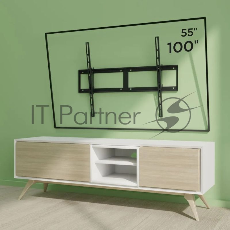 Кронштейн для телевизора Holder LCD-T8602-B черный 55"-100" макс.75кг настенный наклон