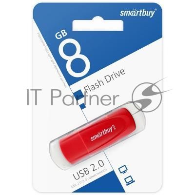 Флешка USB Smartbuy R/W USB UFD 2.0 8 Gb,Scout красный (SB008 Gb2SCR)