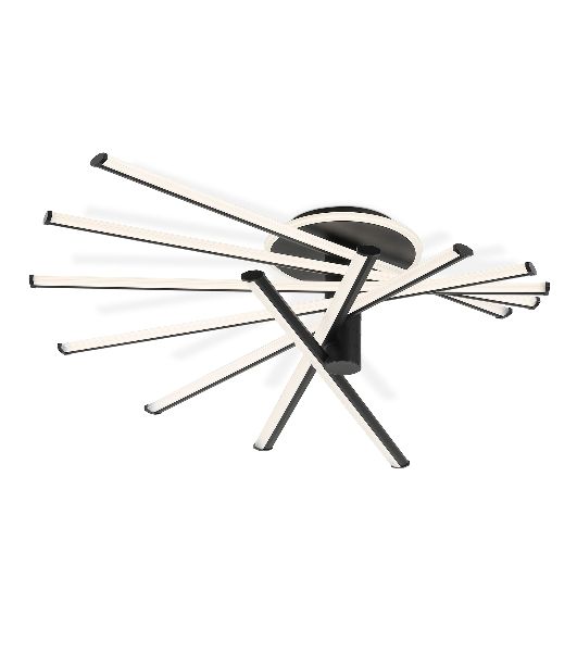 Потолочный светодиодный светильник Ambrella light FL6242 BK черный 135W 3000K-6400K 900*750*230 (ПДУ ИК)