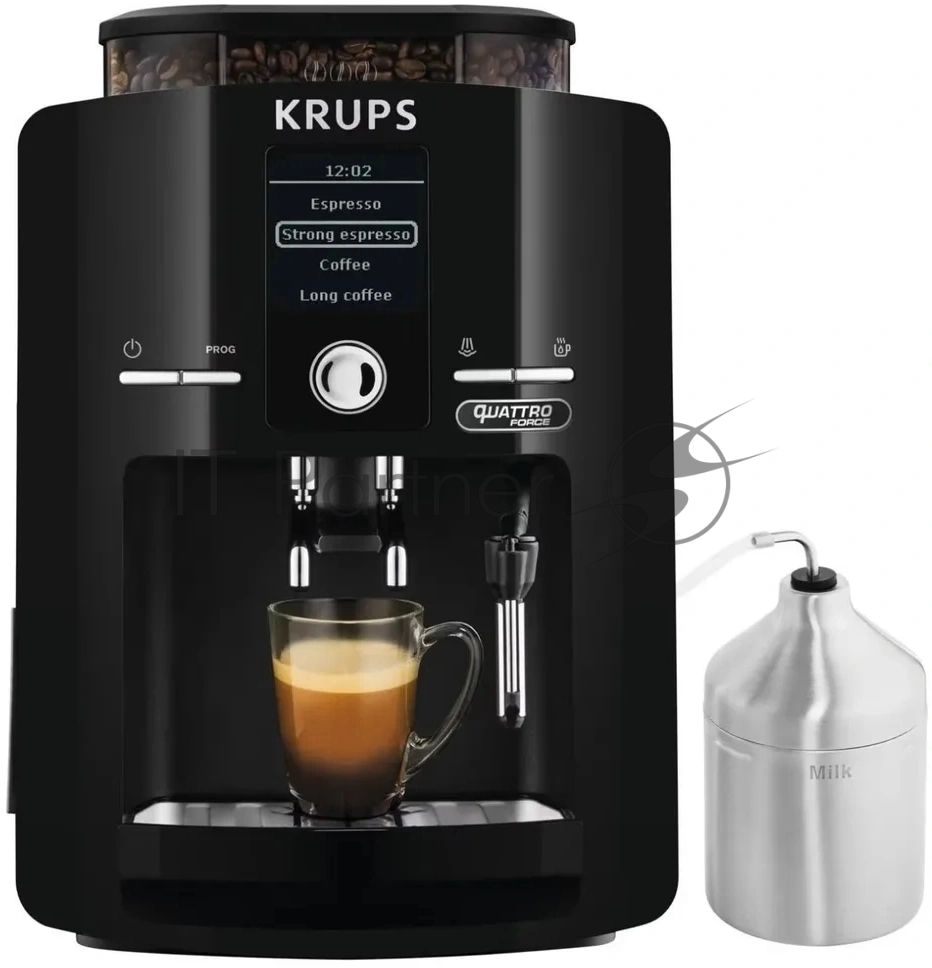 Кофемашина Krups Espresseria EA82F010 1450Вт черный/нержавеющая сталь
