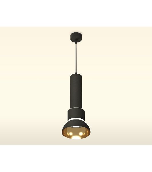 Светильник Ambrella Light XP8111007 SBK/PYG/CL черный песок/золото желтое полированное/прозрачный GX53
