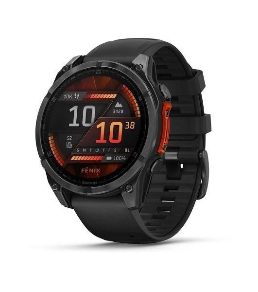 Умные часы Garmin Fenix 8 1.4" AMOLED, Wi-Fi, Bluetooth, NFC, 100м, серый / черный