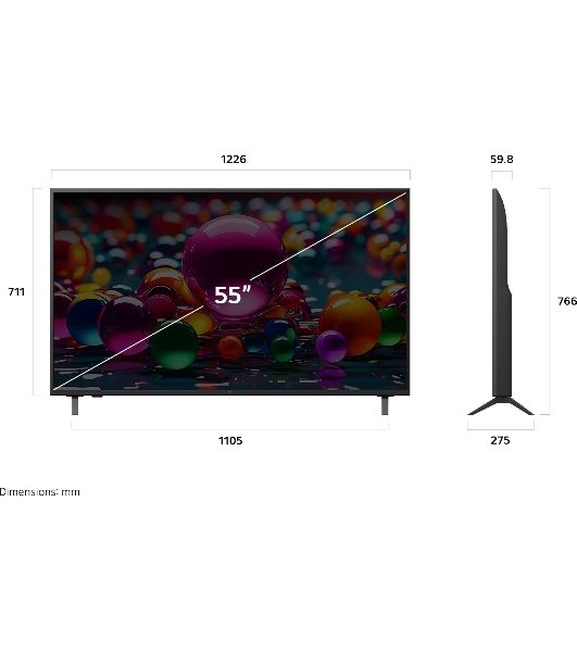 Телевизор LG 55" 55UA75009LA черный Direct LED 4K UHD 60Hz Smart TV WebOS 1.5GB/8GB