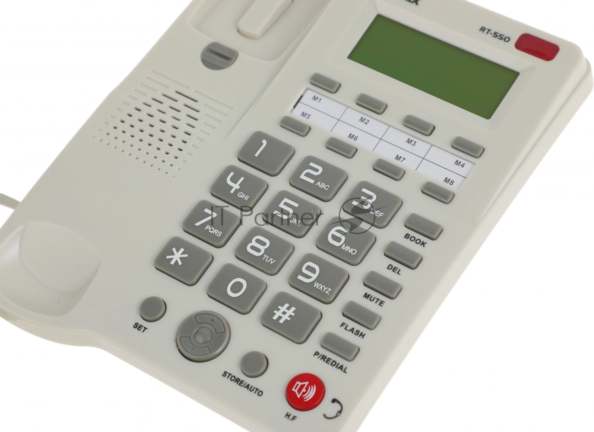 Телефон проводной Ritmix RT-550 белый/серый