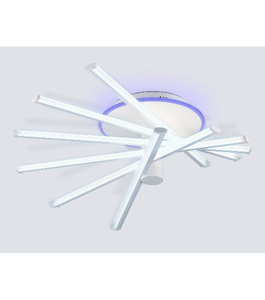 Потолочный светодиодный светильник Ambrella light FL6231 WH белый 88W 3000K-6400K+RGB 605*605*200 (ПДУ ИК)