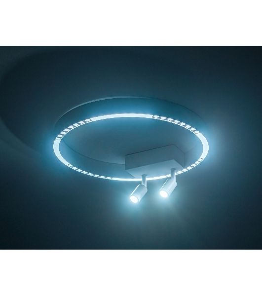 Потолочный светодиодный светильник Ambrella light FL5805/1+2 WH белый 25W 3000K/4200K/6400K D400*95 (без ПДУ)