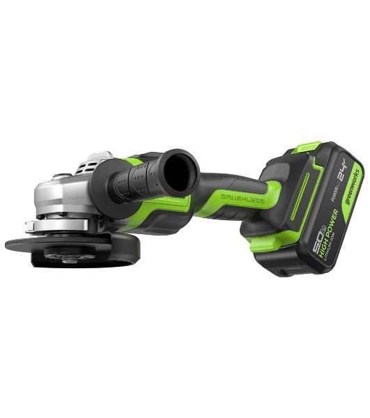Углошлифовальная машина Greenworks GD24AG 10500об/мин рез.шпин.:M14 d=125мм (3200207CUG)